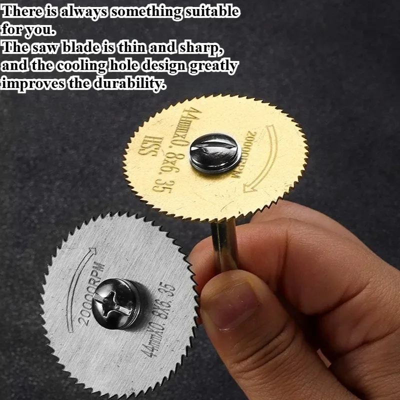 Hand electric drill cutting blade, electric grinder small saw blade, small mini electric drill high-speed gold steel saw blade.
