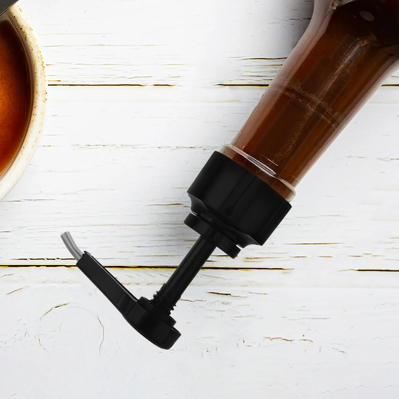 

2pcs Oyster Pump Dispenser Stainless Steel Condiment Squeeze Bottle For Ketchup Soy Salad Dressing