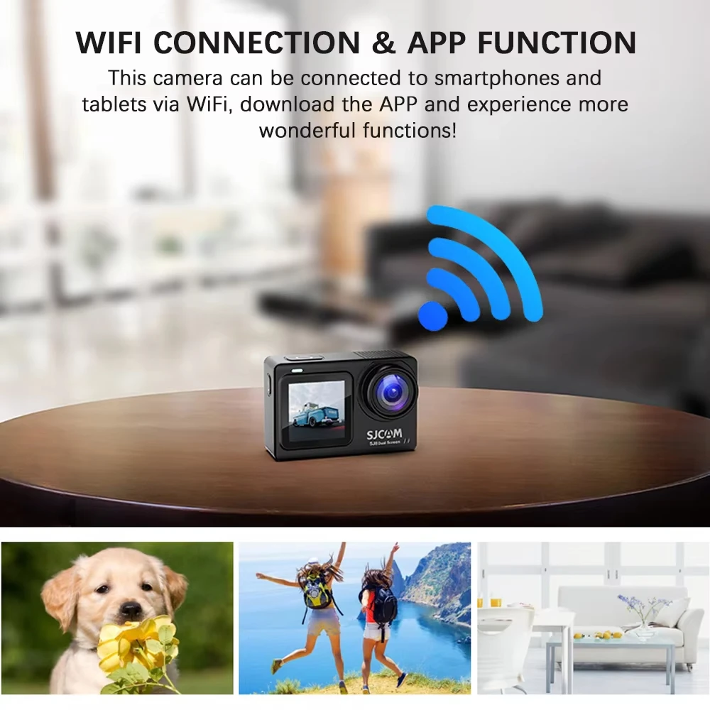 SJCAM SJ8 Dual LCD Screen Helmet Action Camera 4K 30FPS WiFi Remote 2.33' Touch Screen+1.3' Front Screen Novatek 96675 Chipset