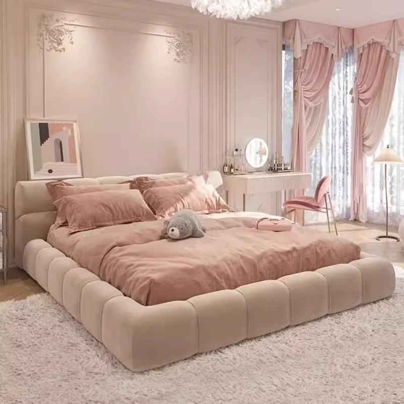 

Wedding Aesthetics Design Bed Double Modern Lazy Quality Tatami Confortable Bed Designer King Size Simple Muebles Home Furniture