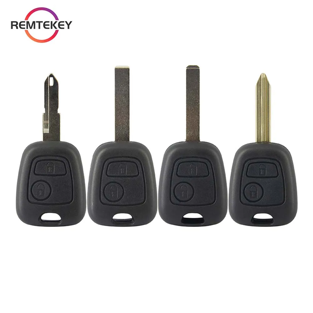 REMTEKEY Remote Head Car Key Case Shell 2 Button NE72/HU83/VA2/SX9 Blade for Peugeot Citroen Saxo Xsara Berlingo