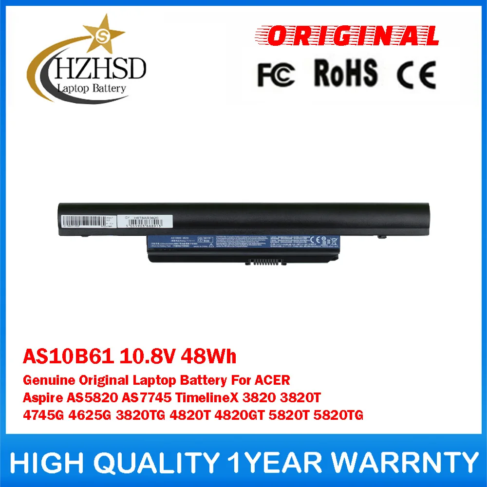 

AS10B61 10.8V 48Wh Genuine Original Laptop Battery For ACER Aspire AS5820 AS7745 TimelineX 3820 3820T 4745G 4625G 3820TG 4820T