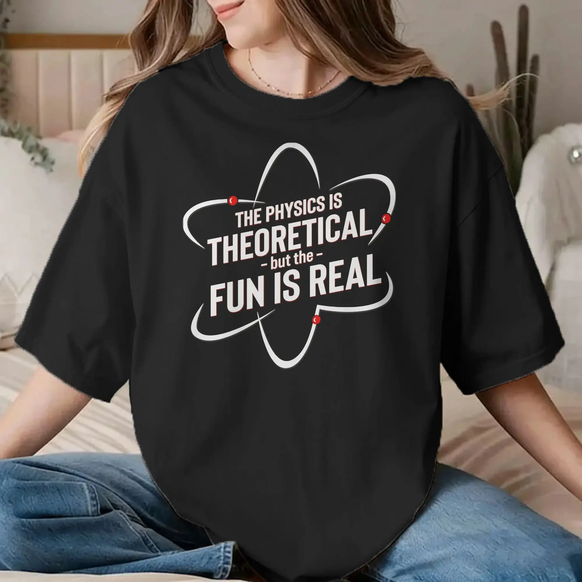 Vintage Tom Holland The Physics Is Theoretical T-Shirts Men Women O Neck 100% Cotton T Shirt  Short Sleeve Tees Printed Clothing