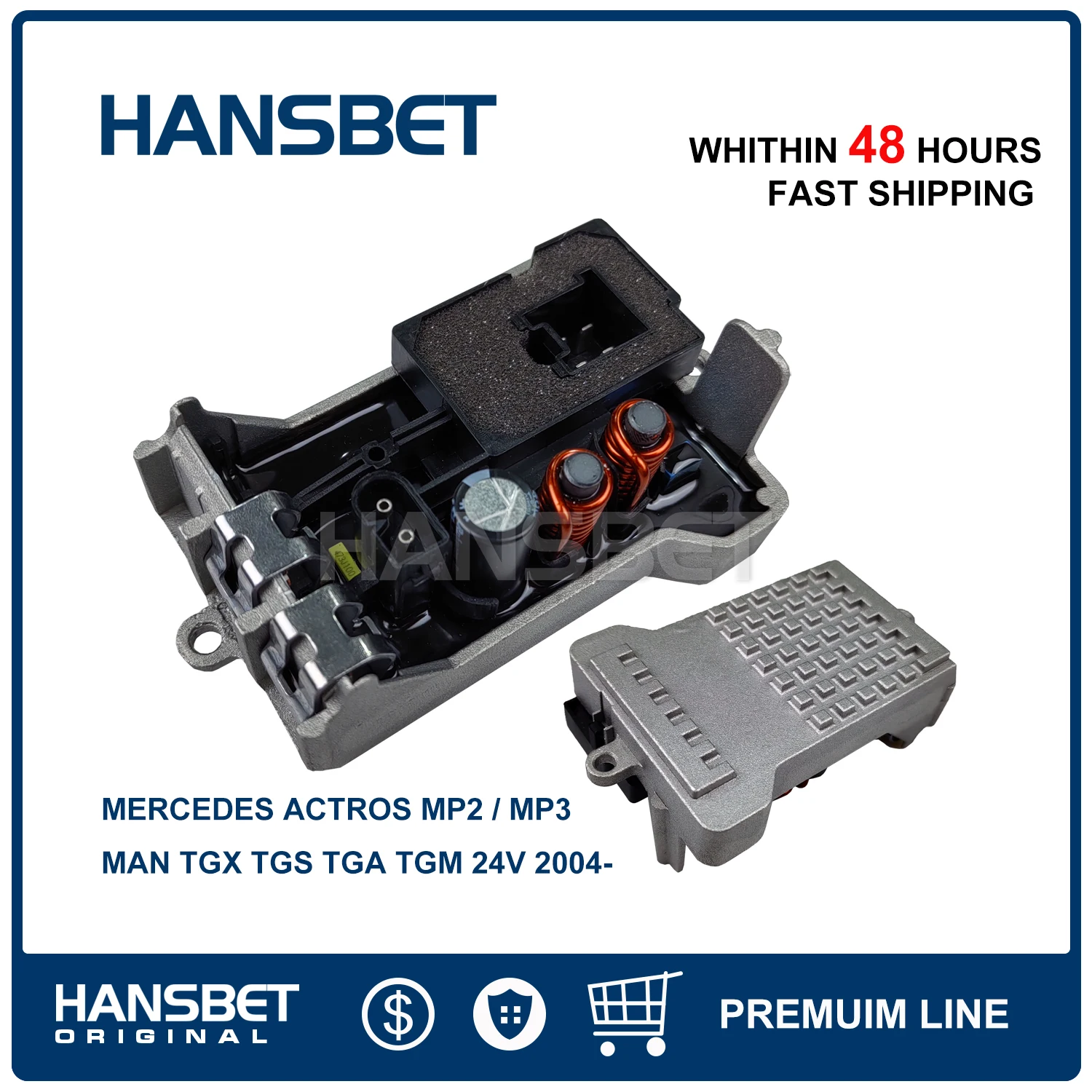 

Air Conditioning Heat Heater Blower Regulator 0108202810 for Mercedes Benz ACTROS MP2 MP3 MAN TGX TGS TGA TGM 24V 2004- HANSBET