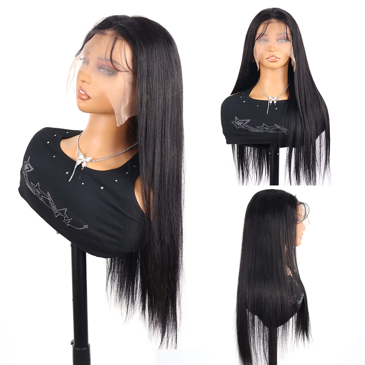 250 Density 13x6 Bone Straight Hd Lace Front Wig 40 46 50 Inch 13x4 Lace Frontal Human Hair Wigs For Women Raw 360 Full Lace Wig image 3