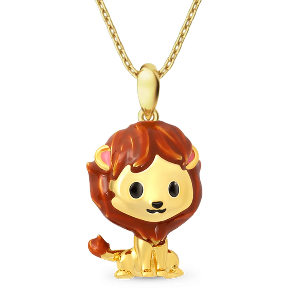 Fashionable Cute Lion Baby Creative Pendant Necklace Christmas Children\'s Day Party Perfect Birthday Gift for Girls Boys