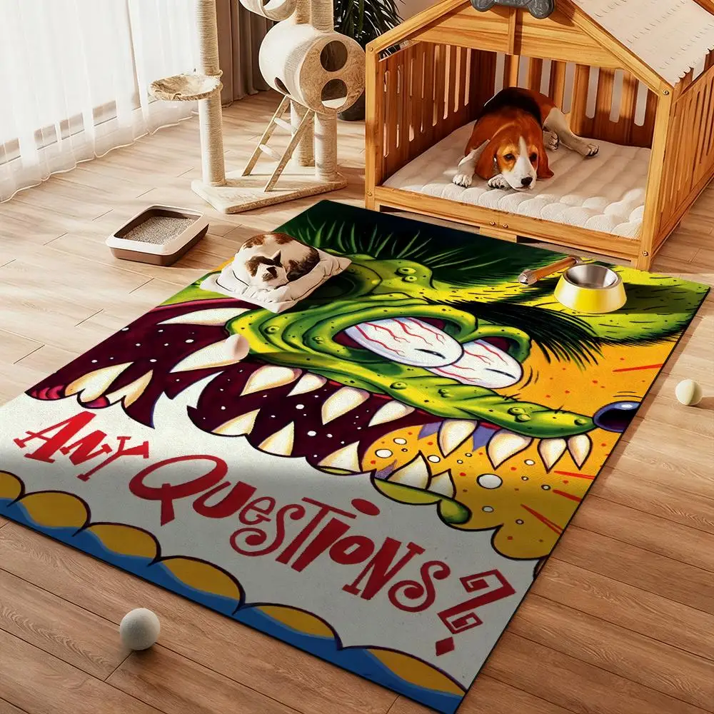 

Floor Mat Diatom Bath Mat Absorbent Quick Dry Non-Slip TPR Backing Soft Plush Draining Rugs R-Rat F-FinkS choppers COOL