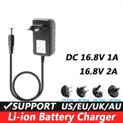 AC 100-240V DC 16.8V 1A  16.8V 2A Fascia Gun Car Wash Gun Electric Drill Charger Lithium Battery Charger 5.5mm x 2.1mm DC