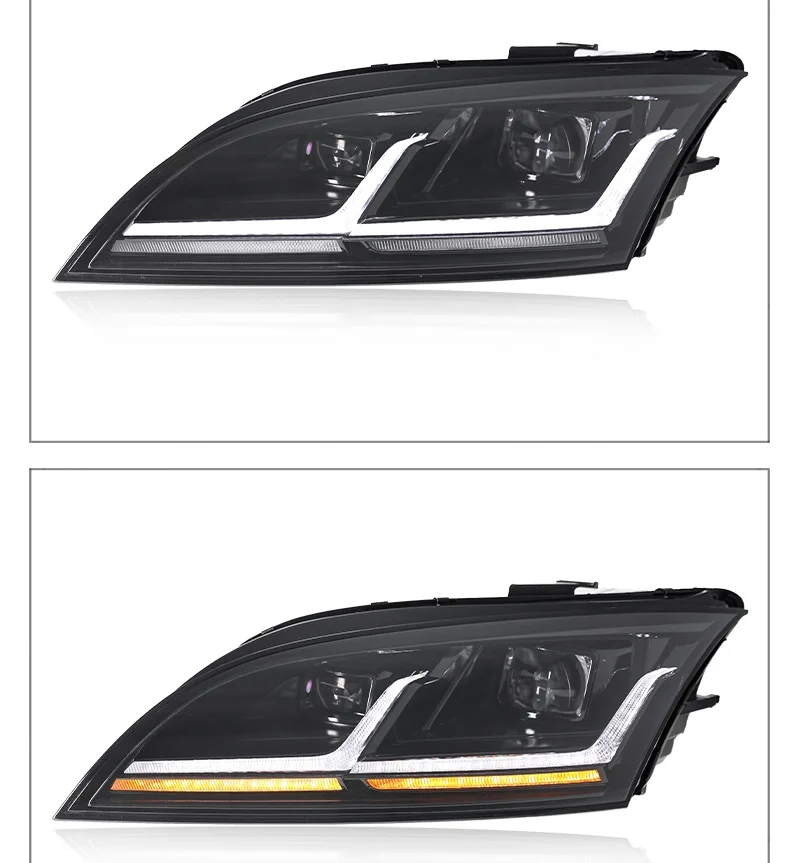 

Фара в сборе для Audi TT 2008-2014, модифицированная, с динамическими дневными ходовыми огнями и последовательными указателями поворота