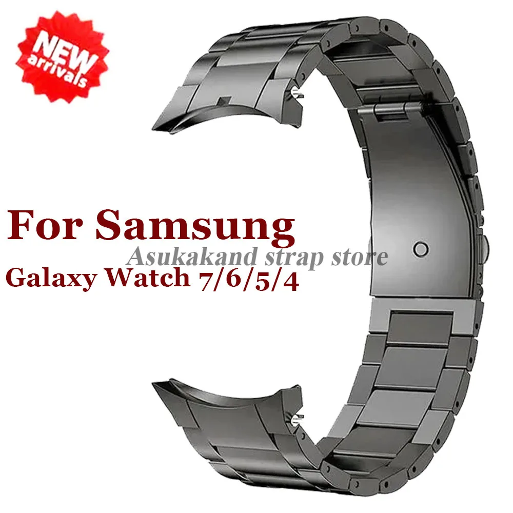 Neues Titan-Metallarmband für Samsung Galaxy Watch 7/6/5 Classic 40 mm 44 mm 43/47 mm 5Pro 45 mm für Watch 4 Classic 46/42 mm Armband