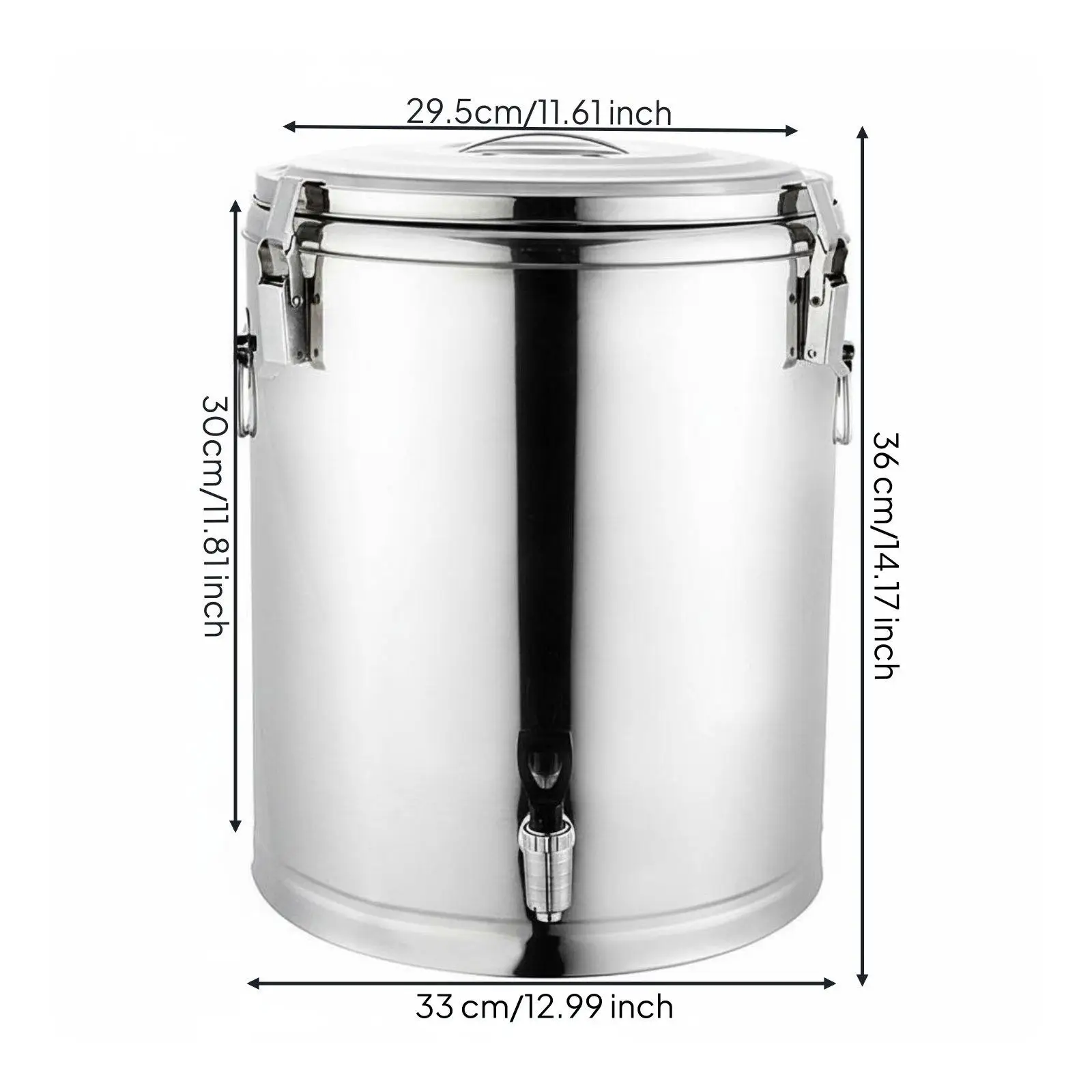 Food Grade Insulated Beverage Container with Spigot Stainless Steel Triple Layer Thermal Urn for Coffee Hot Water at Parties and