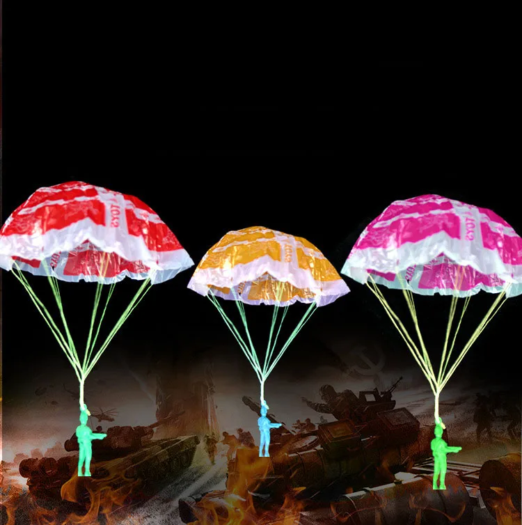 

5pcs/bag Hand Throwing Parachute Toy For Children Educational Parachute Soldier Outdoor Fun Sports Play Game Kids Creativity Toy