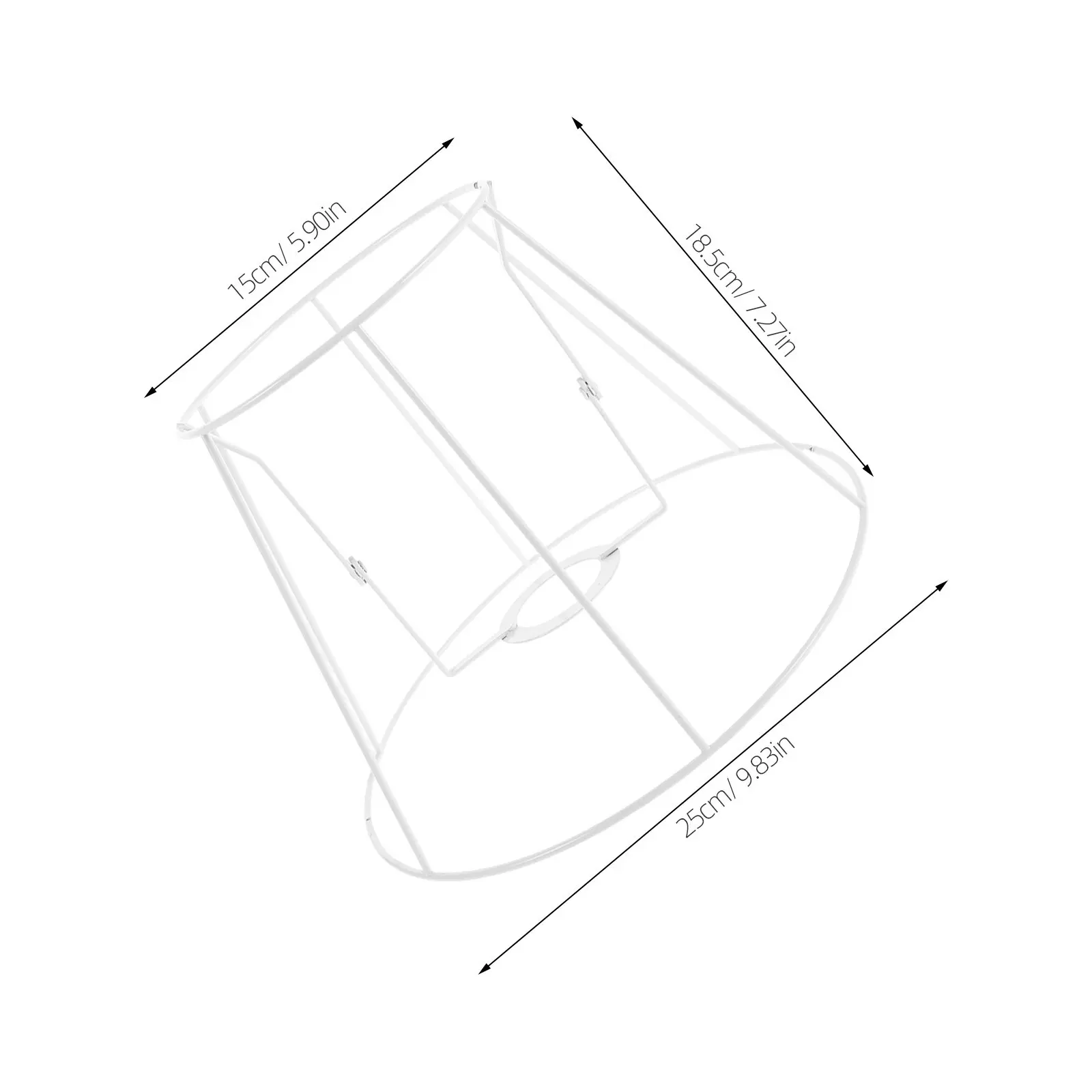 Geometric Wire Lampshade Frame Iron Industrial Drum Style Cage Lamp Shade Holder for Living Room Kitchen Office Farmhouse DIY