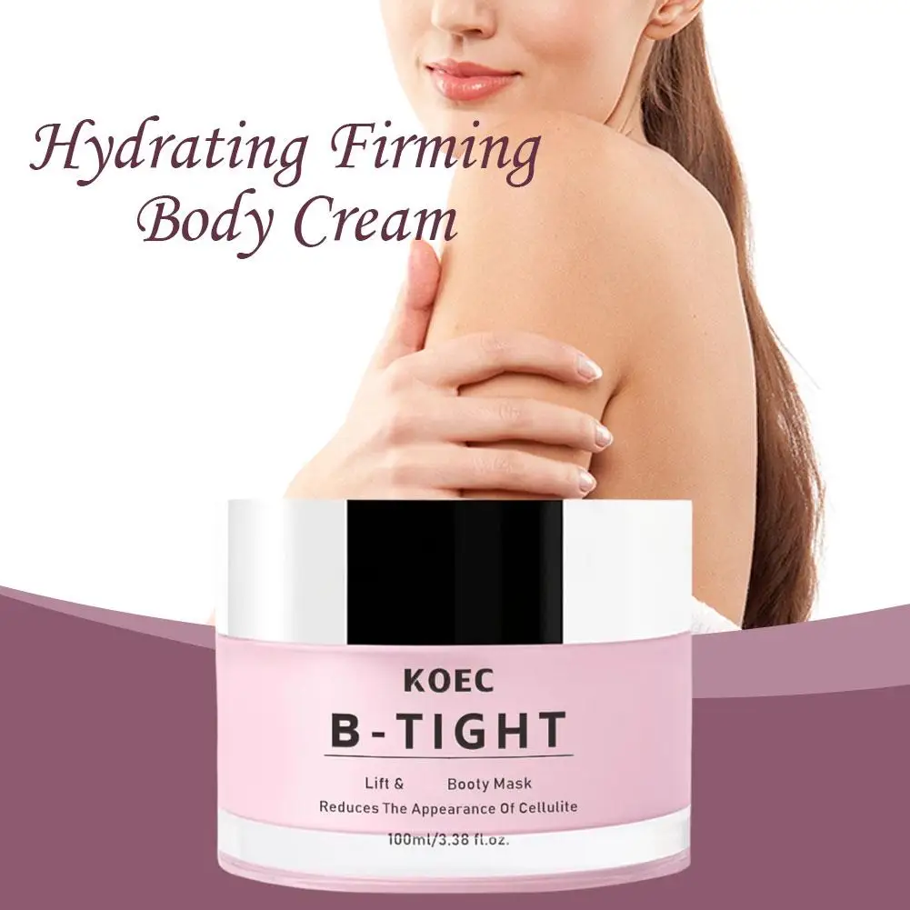 100 مل كريم الجسم Koec B-Tight بحمض الهيالورونيك الوردي - ترطيب لشد البشرة ورفع يدوم طويلاً يقلل من الترهل للعناية اليومية بالجسم