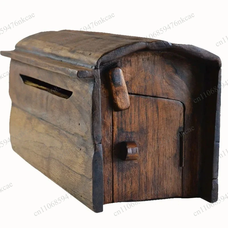 

Rustic European Wooden Mailbox Weatherproof Outdoor Wall Mount Design