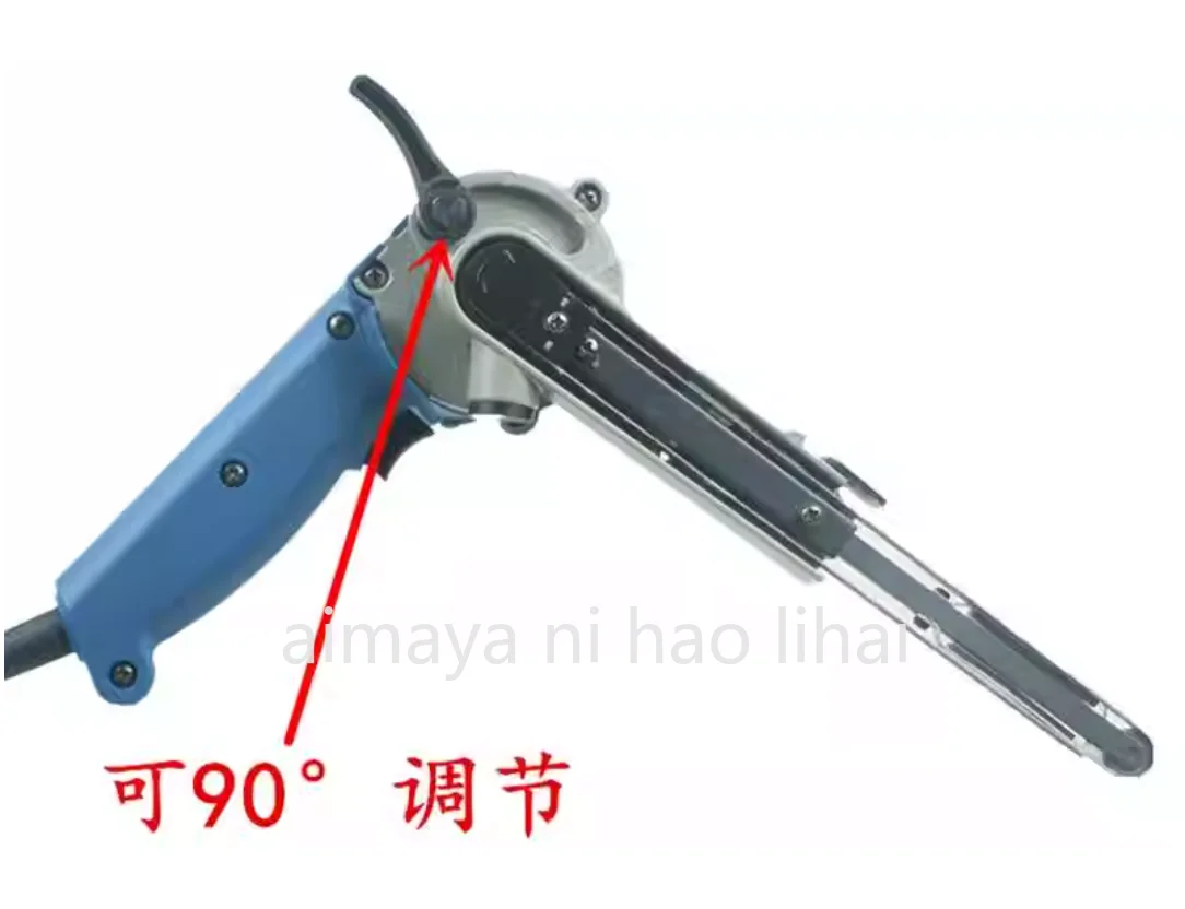 220V Electric Belt Sander with 9x533mm Sanding Belts Angle Grinder Polishing Machine for Wood Metal DIY Projects