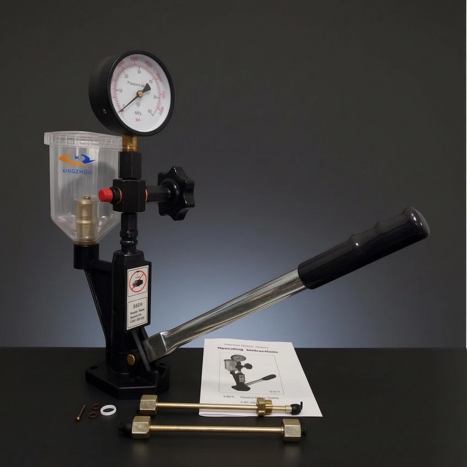 Fuel Injector Nozzle Tester Bench-Top Manual Injector Tester Kit Adjusting for Mechanics, Automotive Workshops