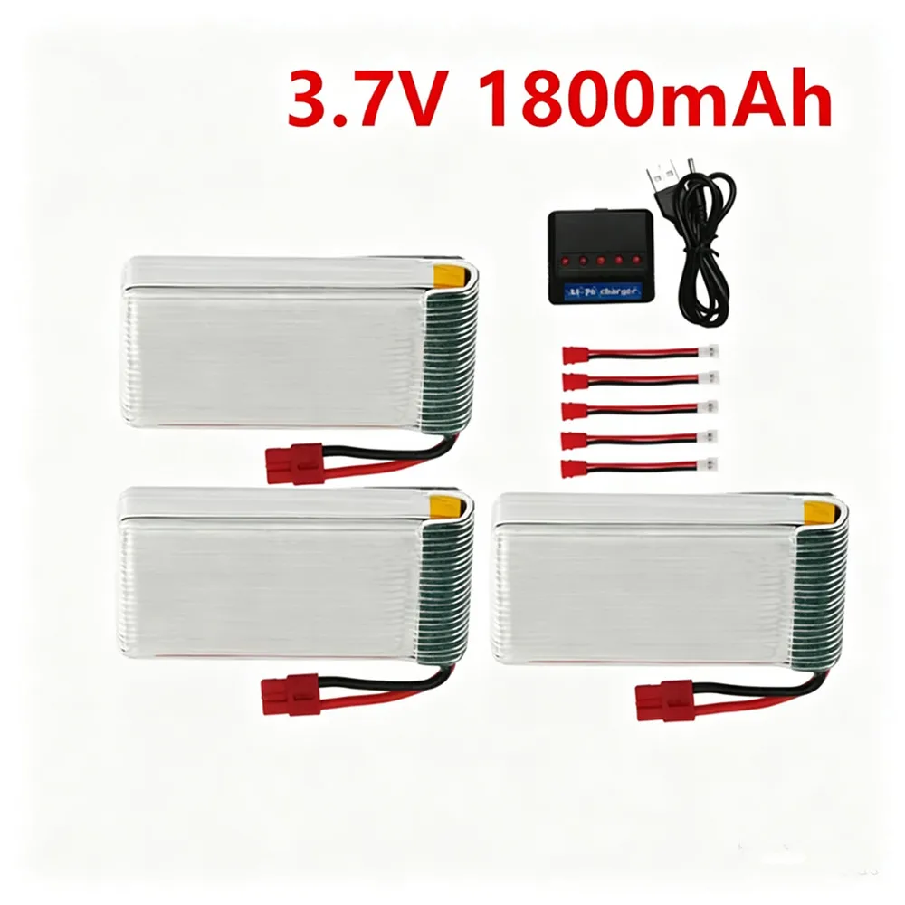 3.7V 1800mah Lipo Battery and 5 in1 charger For X5SH X5SW X5HW X5UW RC Quadcopter Drone Spare Parts 1s LI-PO Bateria 903052