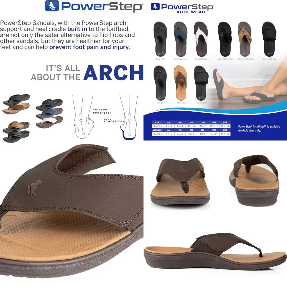 

Men's Arch Support Flip Flops with Cushioned Orthotic Insoles and Lightweight Anti-Slip Outsole