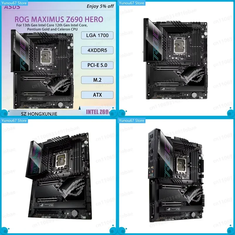 For ASUS ROG MAXIMUS Z690 HERO DDR5 Motherboard LGA 1700 ATX M.2 SATA III Gaming Mainboard For I9-13900K I7-12700K I5-12600K