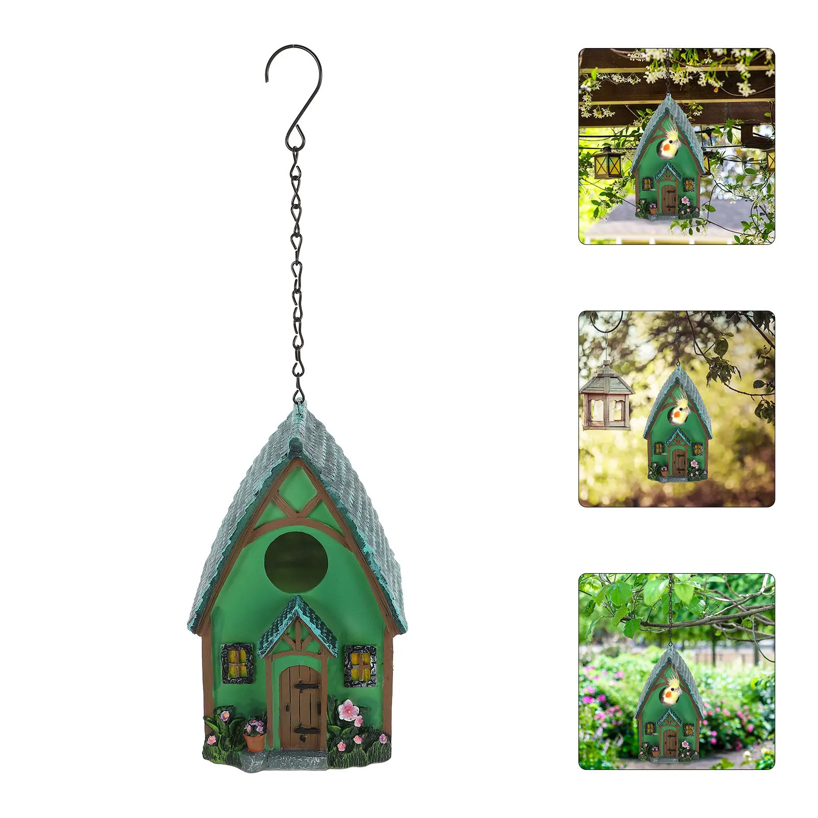 

Resin Garden Garden Nest Tree Resin Bird Balcony Outdoor Bird Nesting Box Supplies Supplies