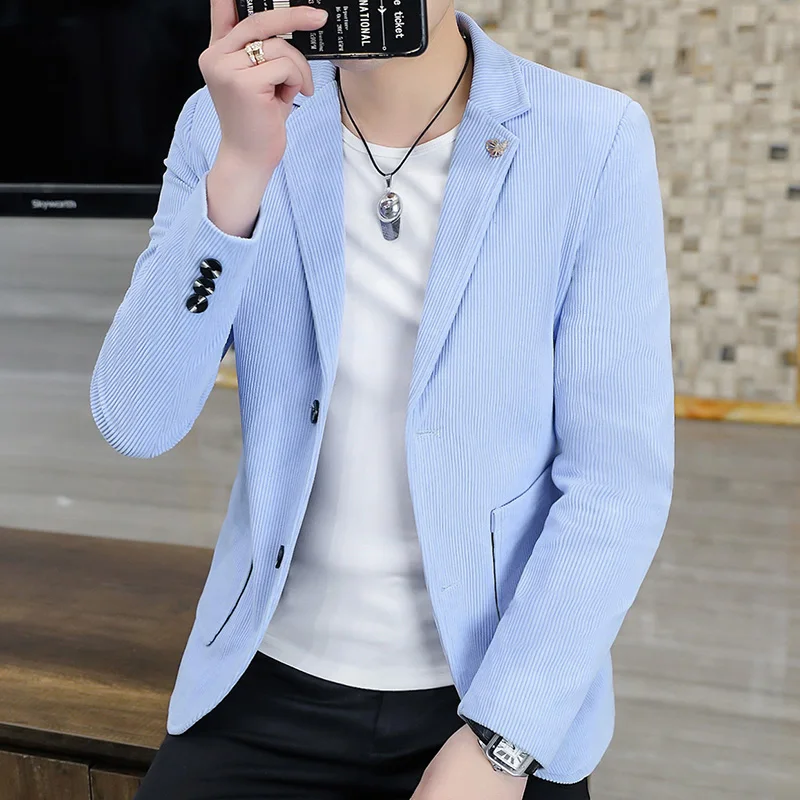 

Men's Corduroy Suit Jacket, Men's Casual Suit, Men's Top for Spring and Autumn, Spring and Autumn Clothing