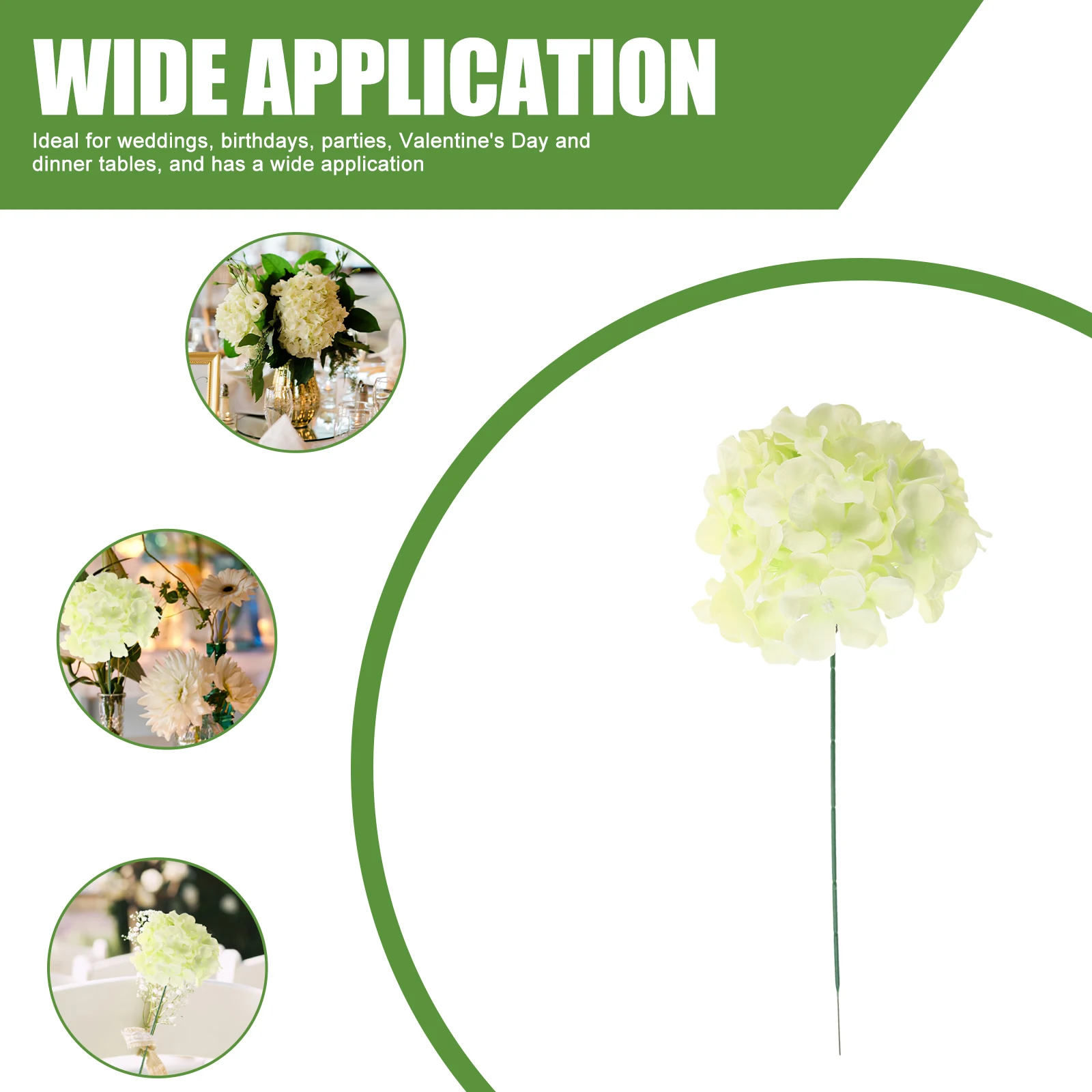 

6 set Artificial Hydrangea Flowers Fake Silk Hydrangeas Realistic Decorative Party Wedding Home DIY Flowers Table for Window