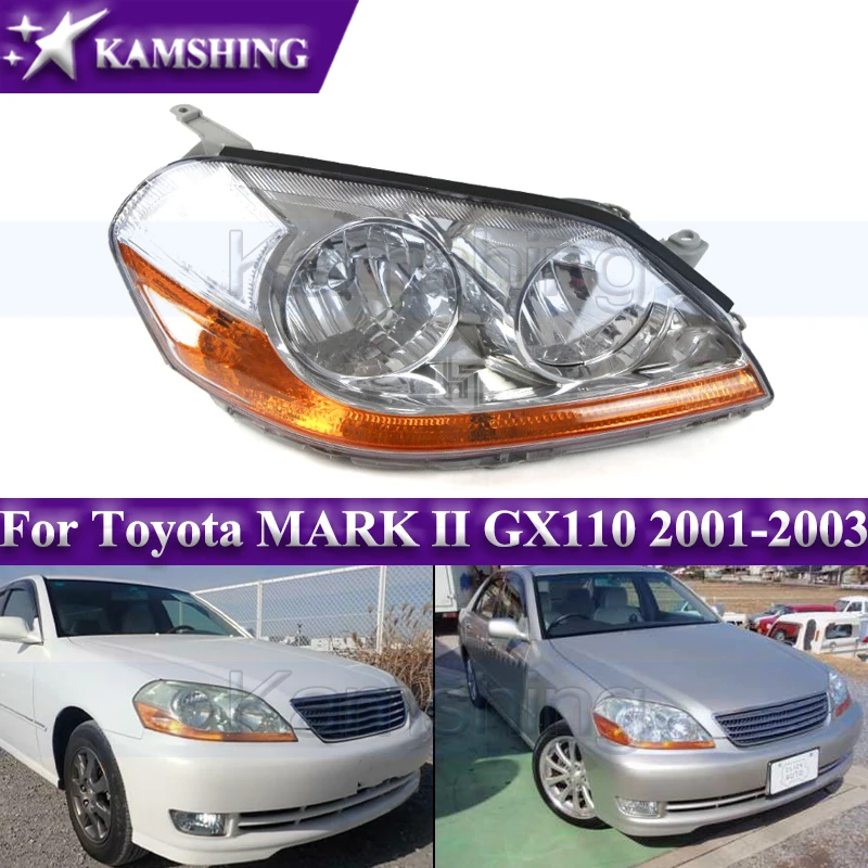 

Kamshing Front Headlight For Toyota MARK II GX110 2001-2003 Front Bumper Head Light Head Lamp Headlamp