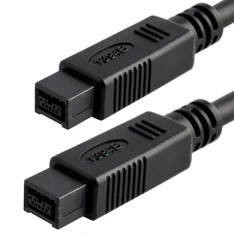 1.8m 3m 4.5m IEEE 1394 Firewire 800 to Firewire 800 Firewire 9-Pin Male to 9-Pin Male Data Cable 1394 Black Wire Double Shielded