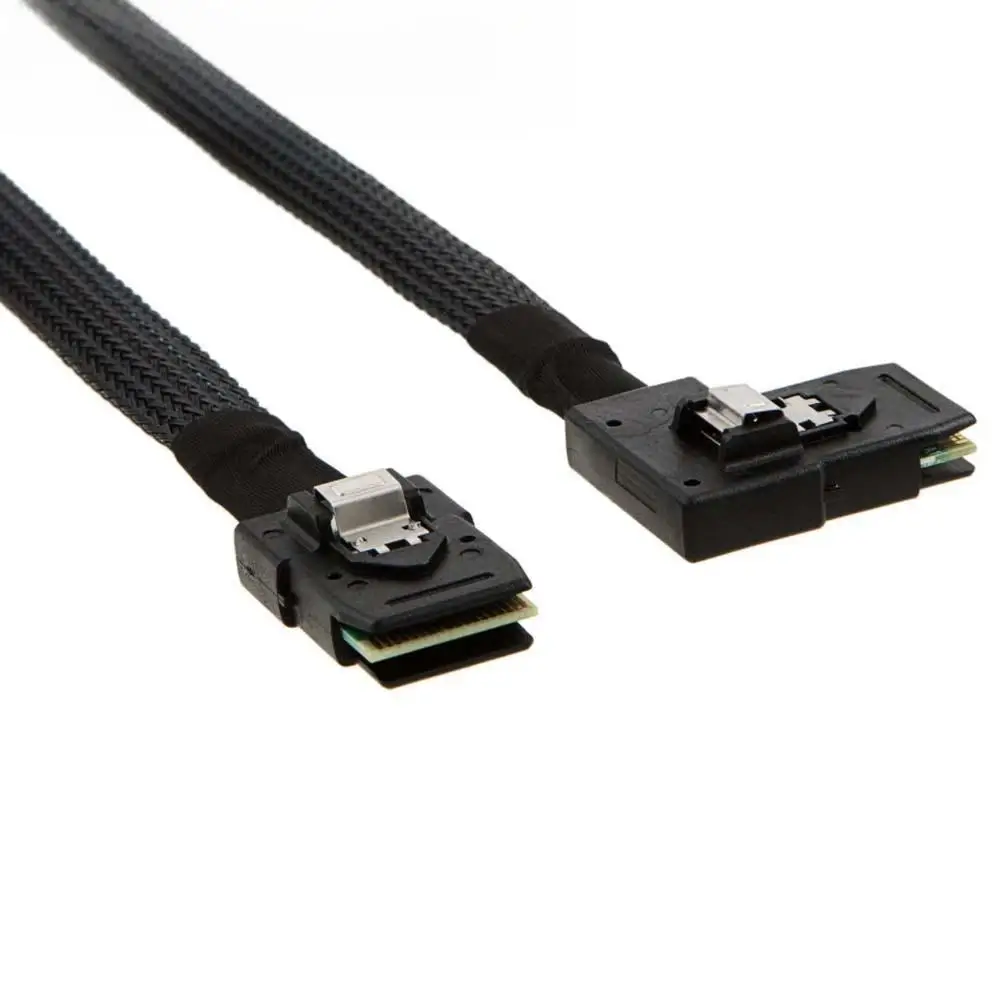 Internal High‑Speed Mini‑SAS 36Pin SFF‑8087 Cable Straight‑Head to Left Angle SFF‑8087 for Server HDD SSD RAID