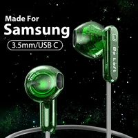 Auriculares tipo C para Samsung Galaxy S25 S24 S23 S22 S21 Ultra USB C auriculares con cable para Huawei Xiaomi 3,5mm Jack auriculares