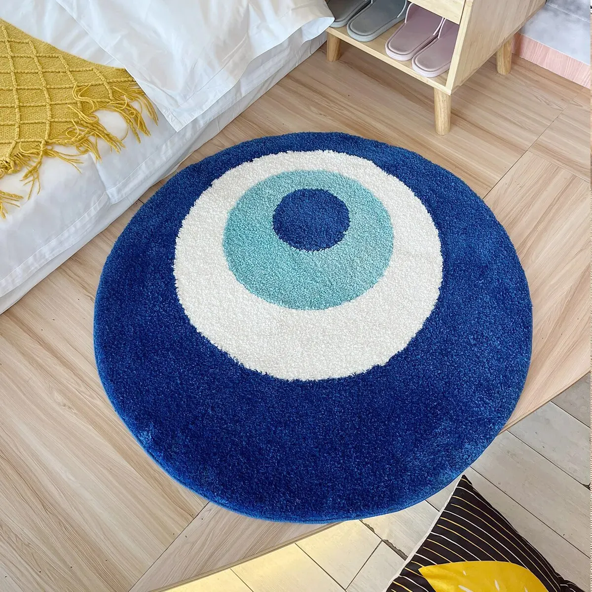 Evil Eye Rug Minimalist Carpet Home Decor Bathroom Handmade Tufted Custom Housewarming Gift Bedroom Aesthetic Plush