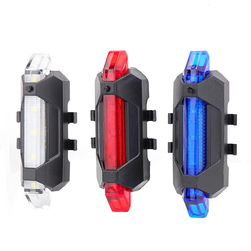 Bicycle Rear Light Waterproof USB Rechargeable LED Safety Warning Lamp Bike Flashing Accessories Night Riding Cycling Taillight