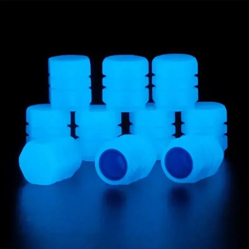 4PCS/SET General Motors Tire Valve Cap Fluorescent Luminous Car Motorcycle Bicycle Bicycle Hub Tire Hub Luminous Stem Cover Trim view 6