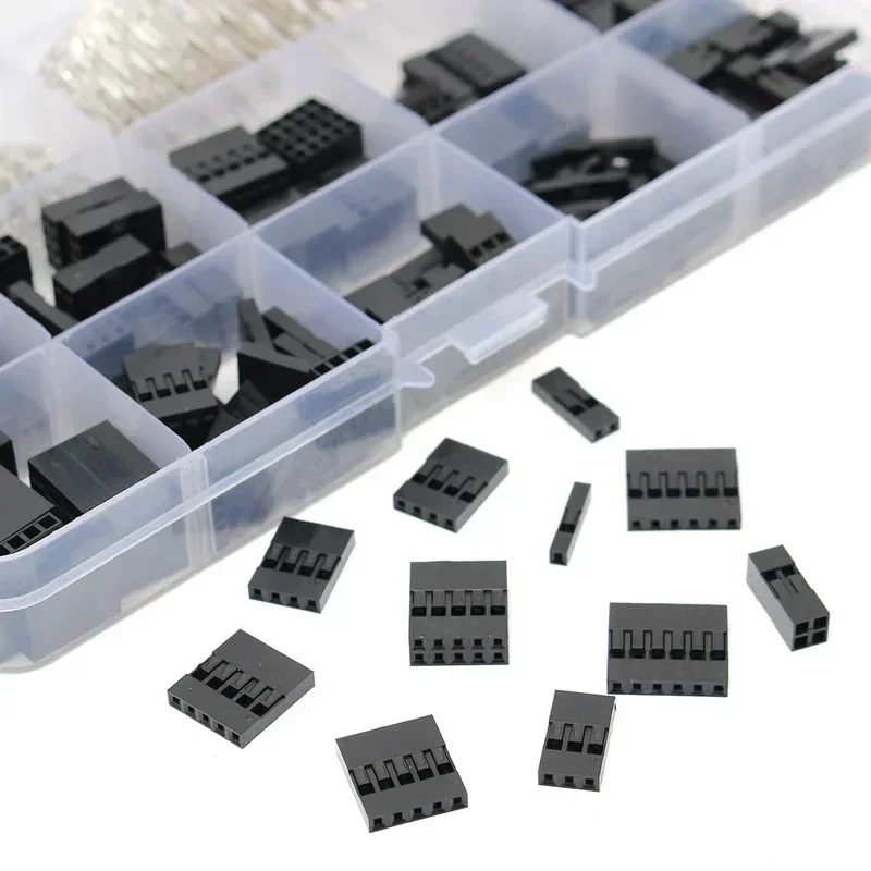 

420PCS Dupont Connector 2.54mm Dupont Wire Jumper Pin Header Housing Kit Male Crimp Pins+Female Pin Connector Terminal Set