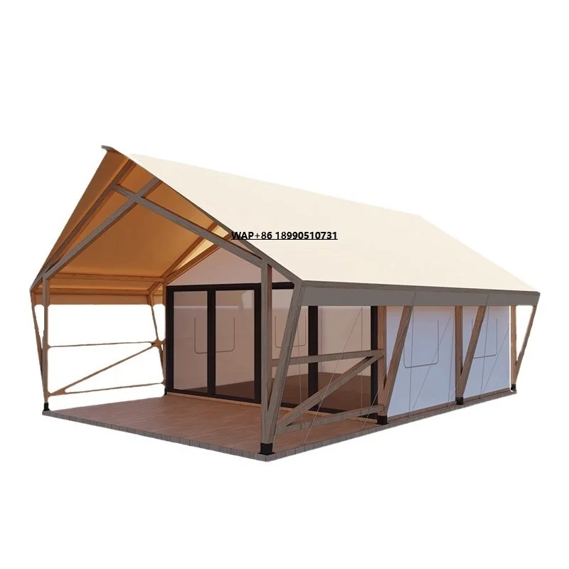 

Luxury Outdoor Hotel Tent for Camping Waterproof and Windproof Solid Wood Sunroom Equipment for Leisure Homestay