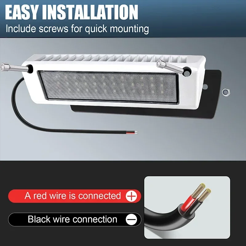 Camper Porch Light 5'' 15W/ 9inch 36W/13inch 60W Outdoor 12V LED RV Awning Lights for RV Truck Trailer Camper Canopy Roof Lamp