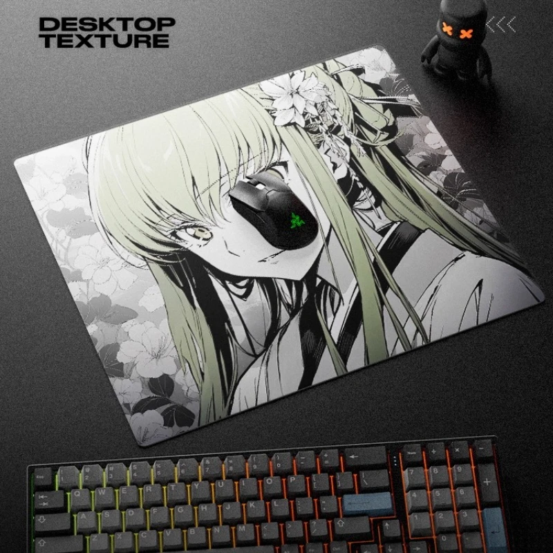 ATOM Micro Etched Tempered Glass Mouse Pad Upgraded Professional FPS Gaming Mouse Pad Smooth Surface High Precision Non Slip