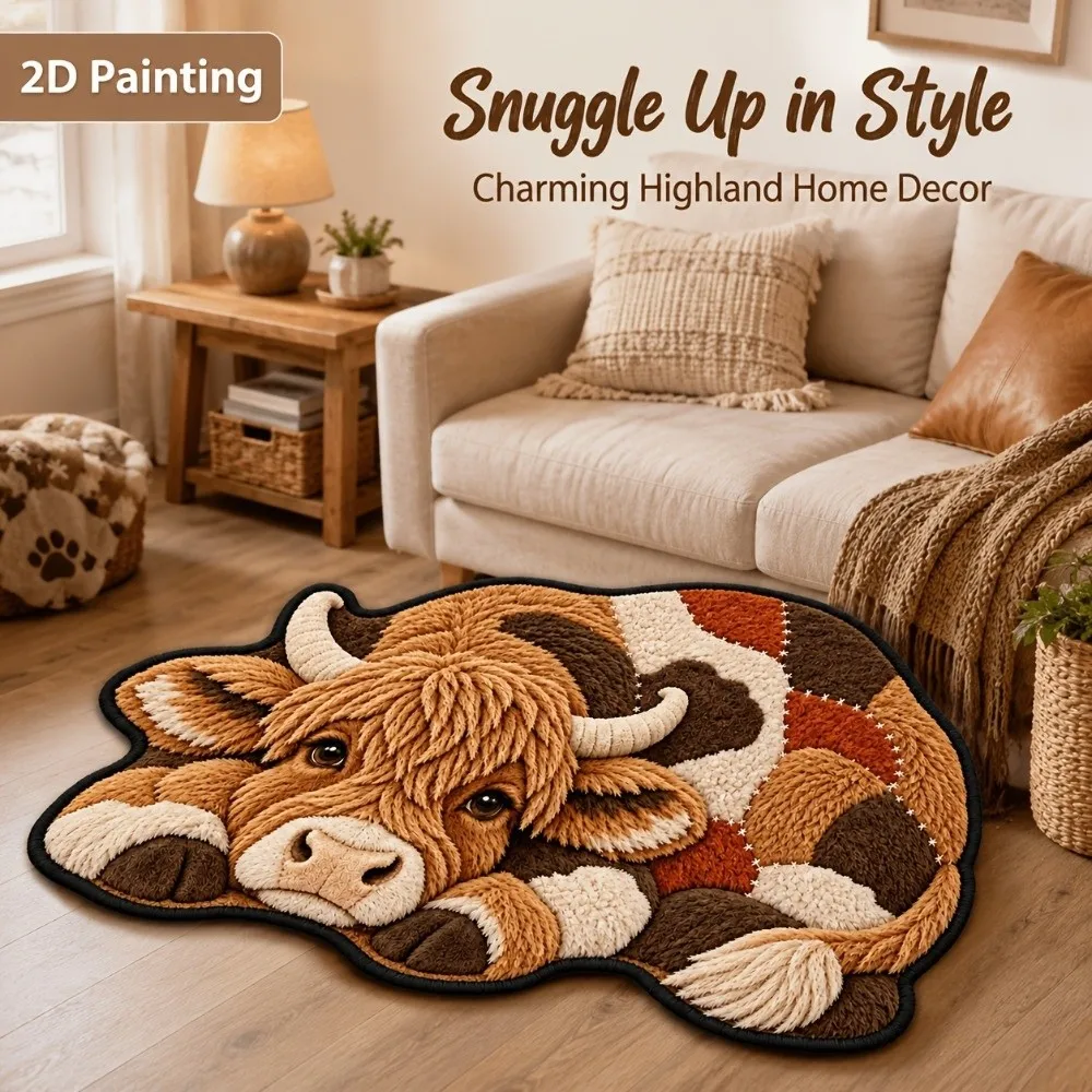Cartoon Imitation Cashmere Cat Dog Shaped Carpets Irregular Soft Area Rug Non-Slip Washable Floor Mats for Bedroom
