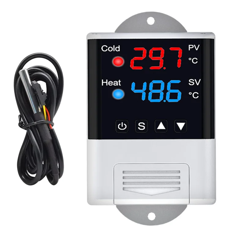 DTC2210 المنزل الذكي اللاسلكي واي فاي متحكم في درجة الحرارة، DS18B20 الاستشعار مجهزة، لأحواض السمك