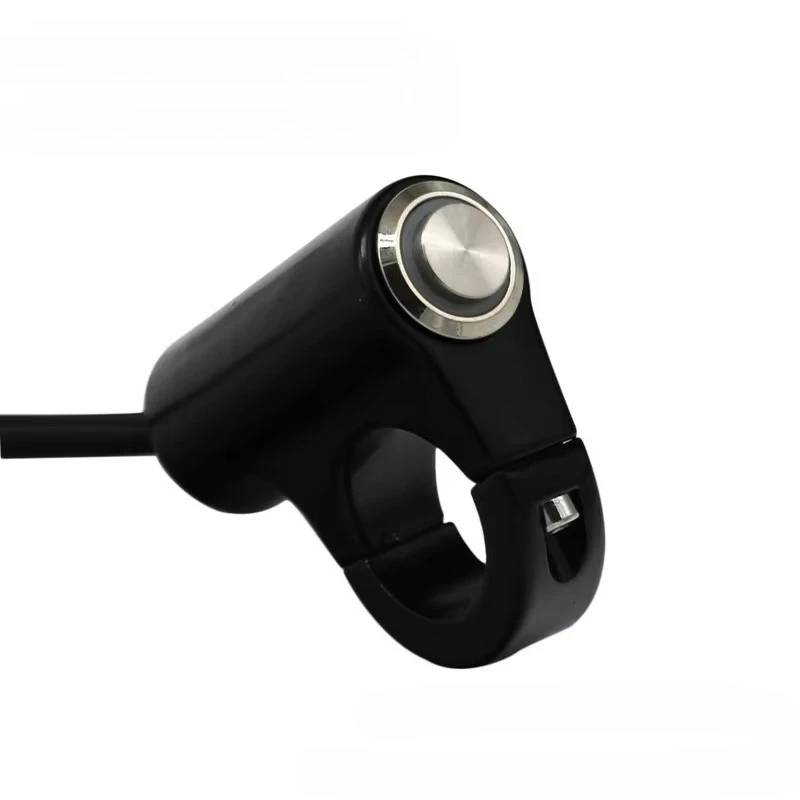 Aluminum Motorcycle Handlebar Switch, Self-locking & Self-resetting Control Handle Switch for Motorbike