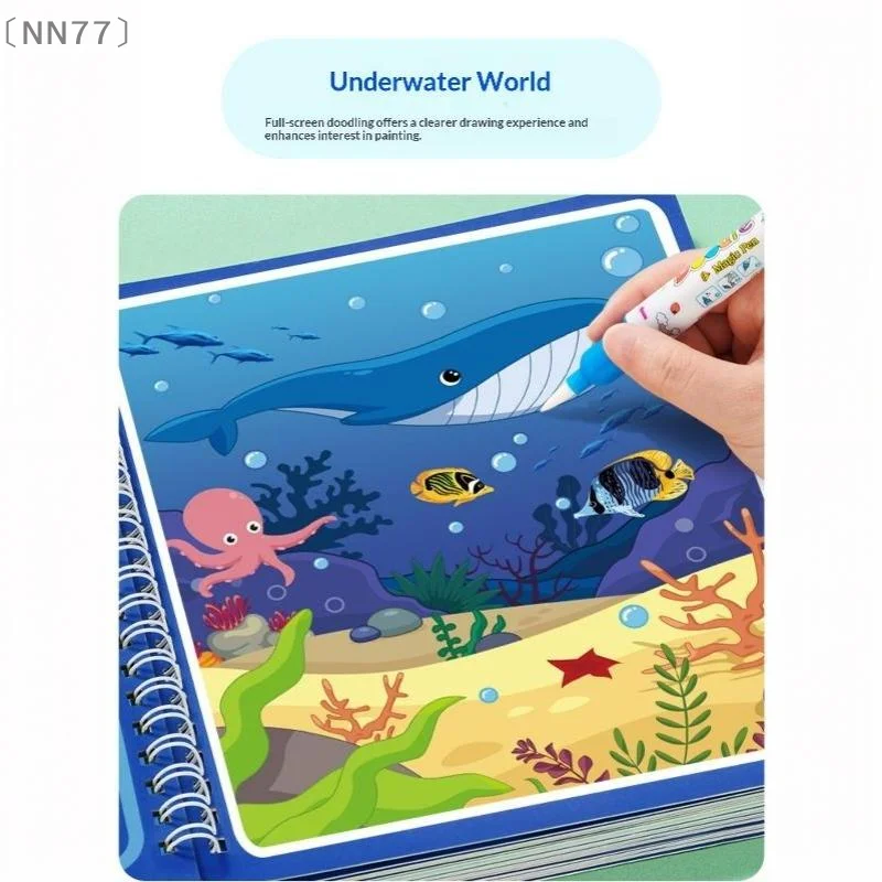 〔NN77〕Magic Water Book Children Learning Education Toy Baby Montessori Toys Drawing Coloring Books For Kids〔W7〕