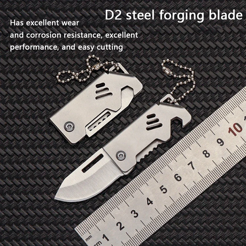 Mini Stainless Steel Forming Knife Outdoor Camping Self Defense Emergency Survival Knife Folding Portable Keyknife