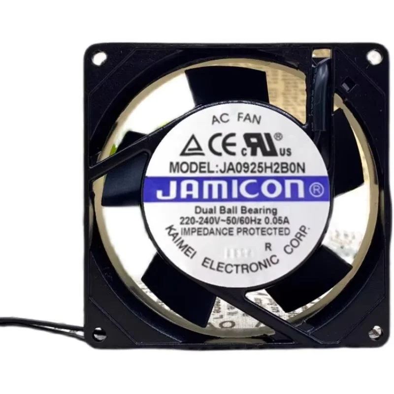 

JAMICON JA0925H2B0N AC 220/240V 0.05A 90x90x25mm 2-Wire Server Cooling Fan