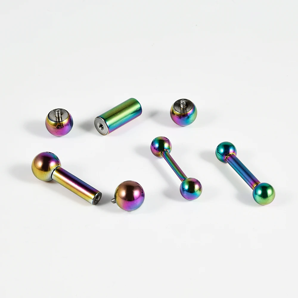 1PC 316L Stainless Steel Large Gauge Straight Barbell Ring Internal Threaded Big Gauge Tongue Barbell Piercing Jewelry