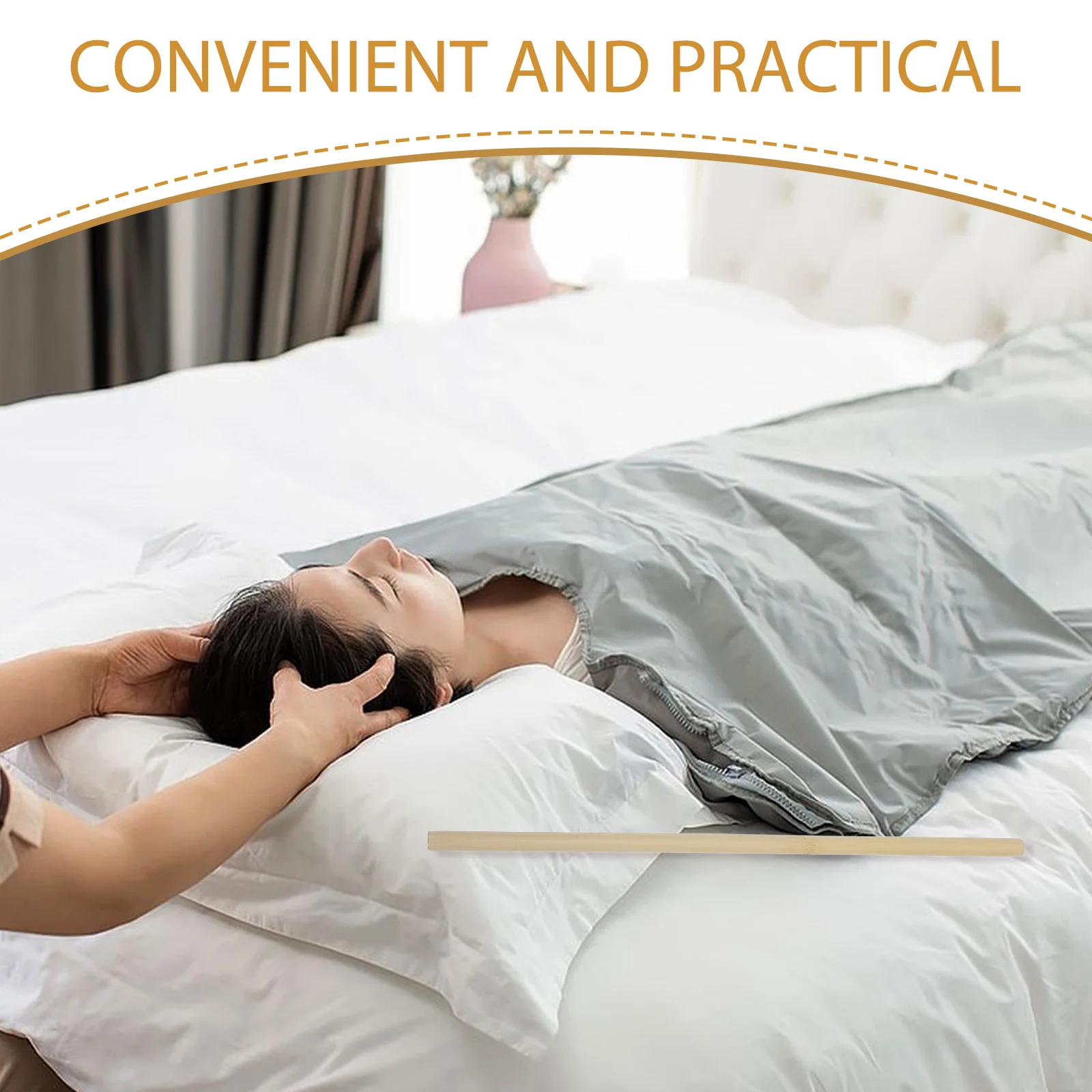 

Bamboo Massaging Stick Unique Design Muscle Scraping Tool Portable Facial Massager for Adults Fatigue Relief Gift