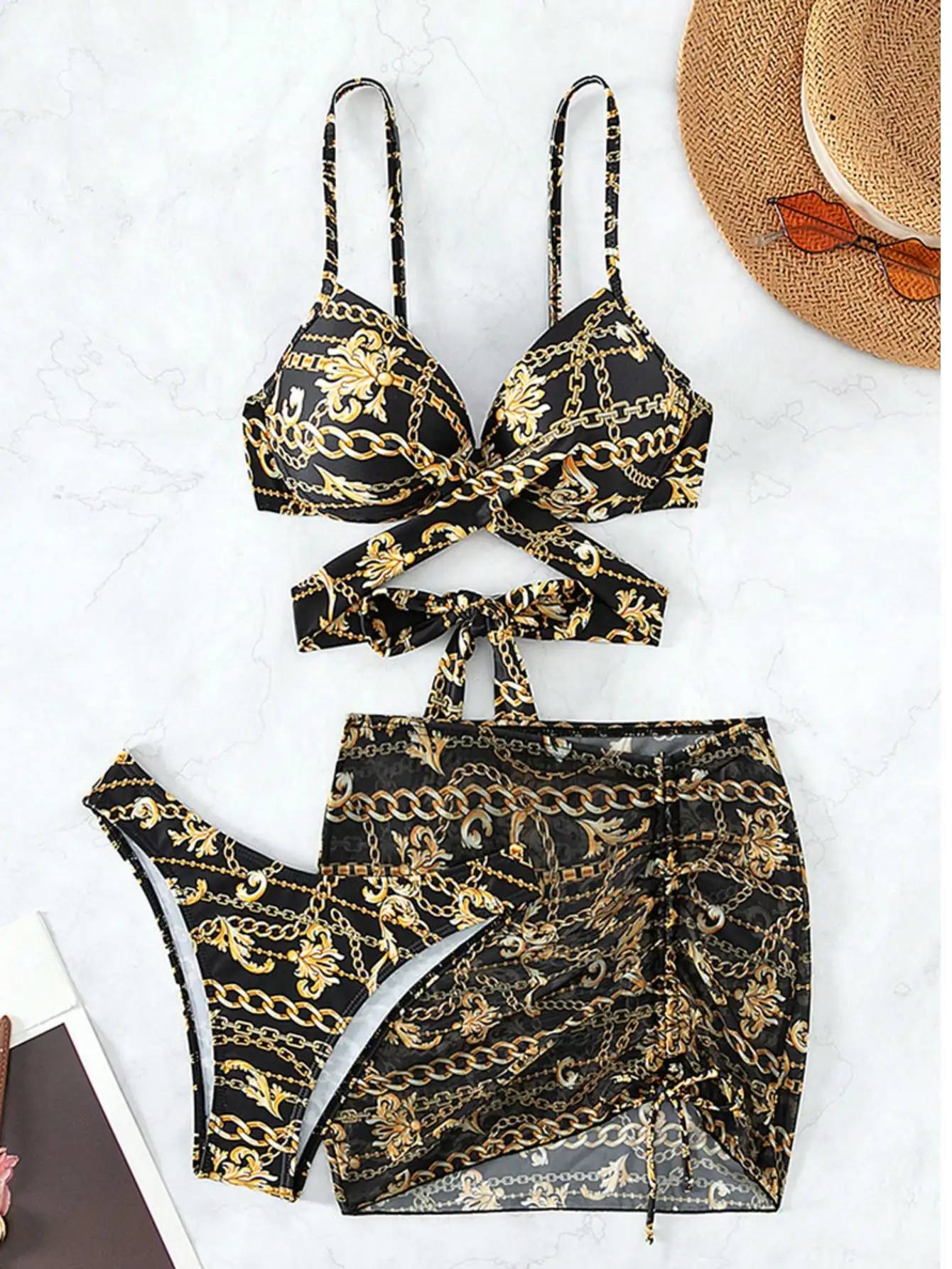 3 pacote de tiras biquinis 2025 impresso push up maiô feminino sexy banho feminino banhistas natação terno beachwear xl