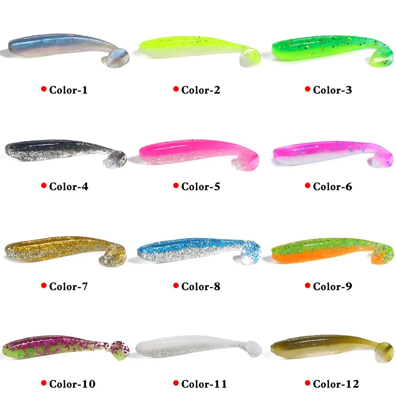 10pcs/Bag 65mm  Soft Fishing Lures Bait Wobblers Carp Fishing Soft Lure Silicone Artificial Baits Goods for Fishing Tackle