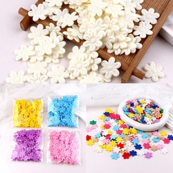 100pcs Six-Petal Flower Felt Cloth Embossing DIY Sewing Craft Hairpin Handmade Materials Cloth Patches Wedding Home Decor