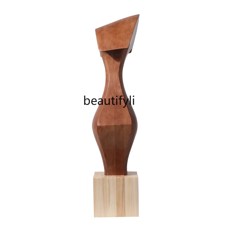 

Hotel Sample Room Abstract Wood Carving Art Entrance Floor Decoration Sales Office Stair Corner Soft Decoration Sculpture